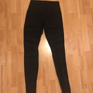 Lululemon black tech mesh Wunder Unders size 8